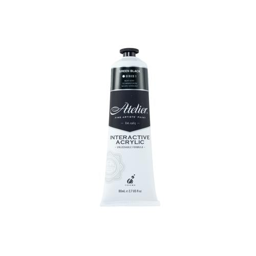 Atelier Acrylic Interactive Paints 80ml Green Black