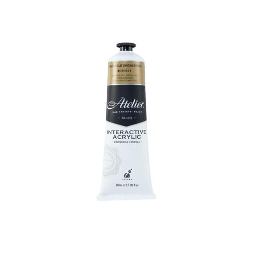 Atelier Acrylic Interactive Paints 80ml Pale Gold