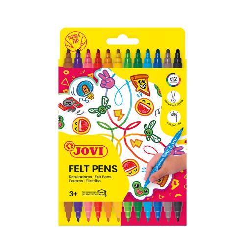 Jovi Washable Felt Pen D/Ended 12 Pack