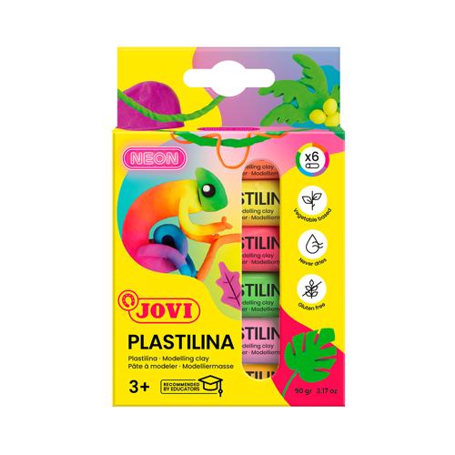 Jovi Plastalina 6 x 15gm Neon