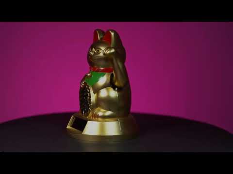 Solar Dancer - Golden Lucky Cat (12cm)