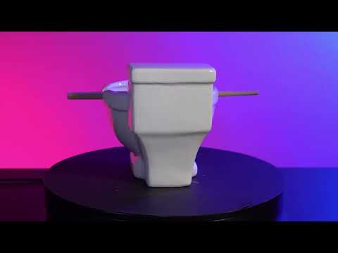 Ceramic Noodle Bowl with Bamboo Chopsticks - Toilet