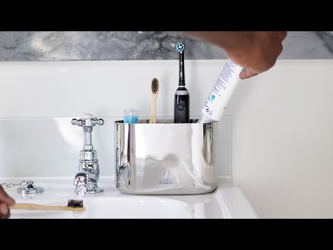 Joseph Joseph EasyStore Luxe Large Toothbrush Caddy Stainless  Steel