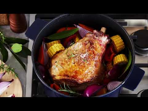 Stanley Rogers - Cast Iron French Oven Mid Blue 24cm