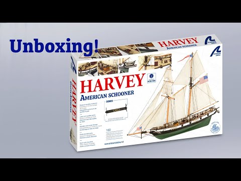 Wooden Ship & Fittings - Harvey