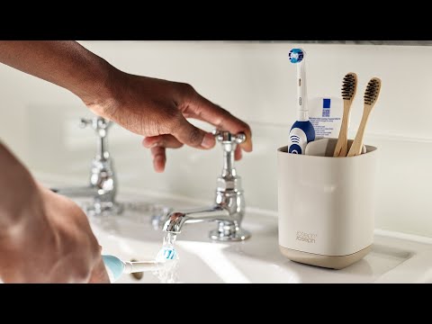 Joseph Joseph EasyStore Toothbrush Caddy Ecru