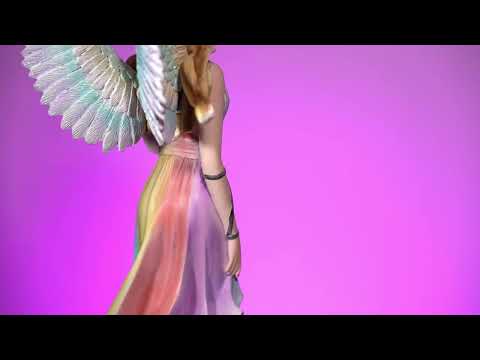 Figurine - Large Rainbow Angel with Dove (60cm)