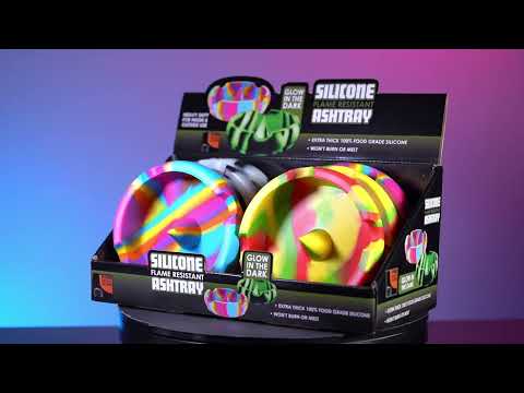 Silicone Ashtray - Glow In The Dark Spike (Set of 6 Assorted)