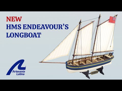 Wooden Ship & Fittings - Longboat Endeavour
