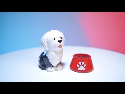 Salt & Pepper Set - Flavour Mate Furever Pets Sheepdog & Bowl (11.5cm)
