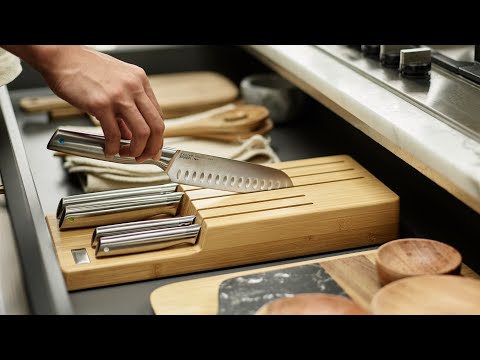 Elevate Steel Knives Bamboo Store 5 Piece Set - Joseph Joseph