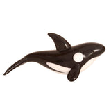 Hand-blown small glass orca ornament, 77 x 3.6 cm, perfect for whale lovers and elegant home decor.