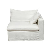 Plush Carlton Right Chaise Suite in Cloud color, featuring clean lines and generous cushioning for stylish relaxation.