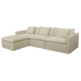 Elegant Carlton Right Chaise Suite in hemp color, featuring plush upholstery and clean lines for stylish comfort.