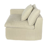 Sophisticated hemp chaise lounge with left-arm configuration, plush upholstery, and modern design for stylish comfort.