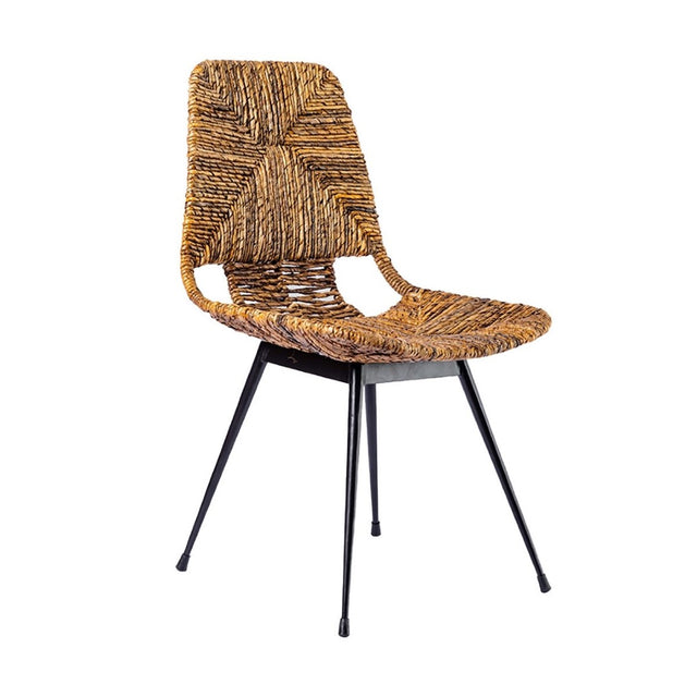 Abby Seagrass Dining Chair features a textured natural seagrass weave and sturdy wooden frame, perfect for stylish, eco-friendly dining.