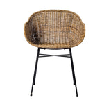 Elegant handcrafted Masel rattan chair in natural finish, showcasing stunning weave, ideal for indoor and outdoor spaces.