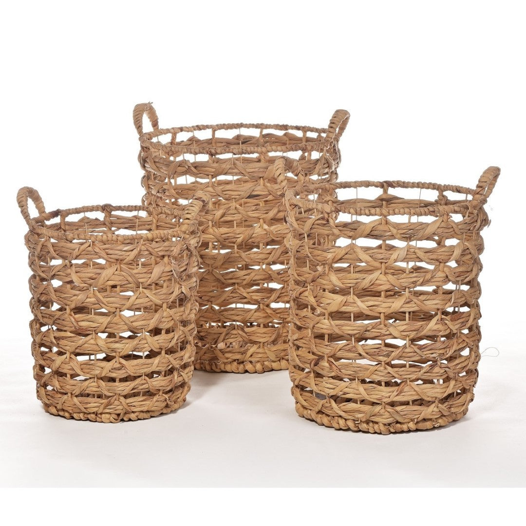 Baskets - Water Hyacinth (Set Of 3)
