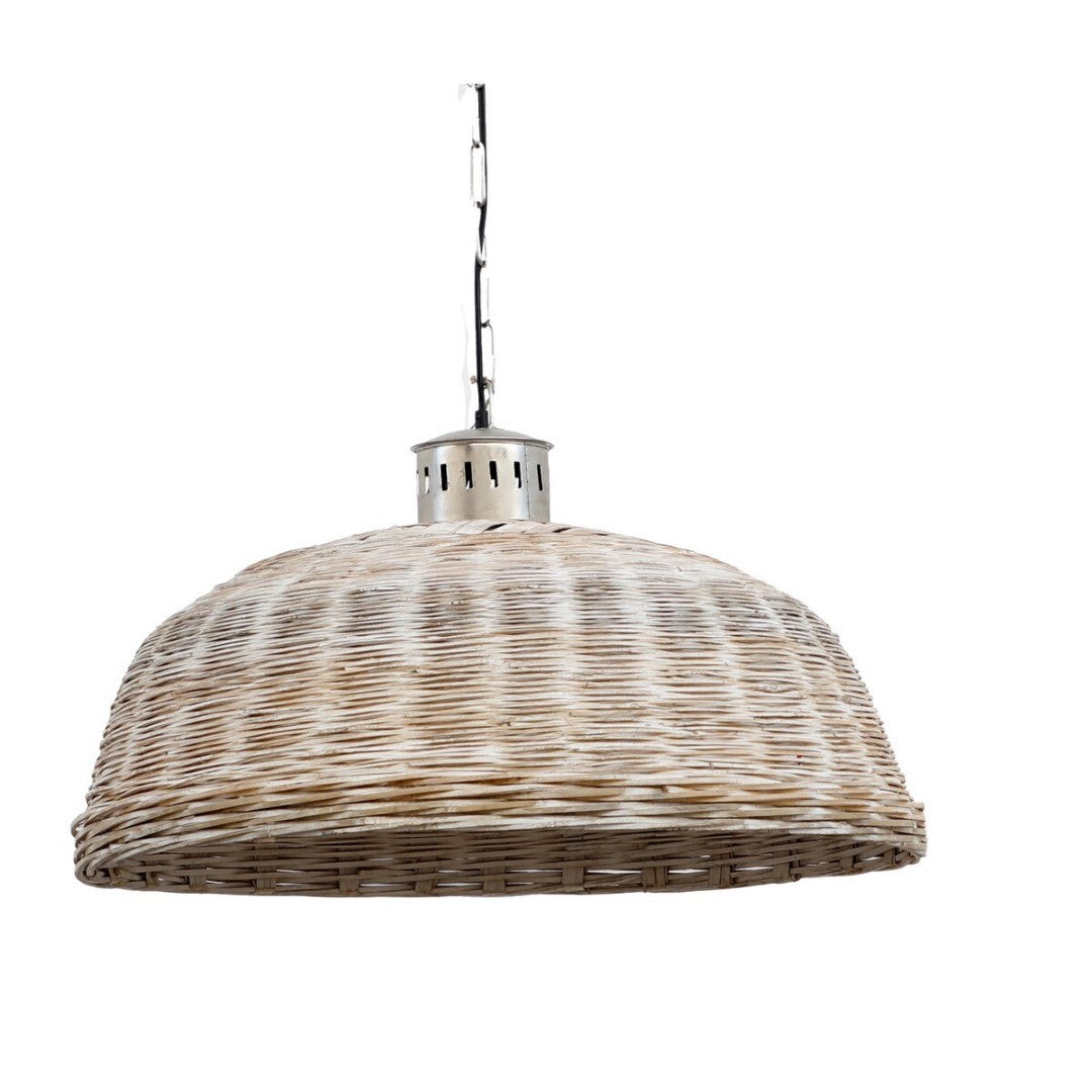 Eco-friendly bamboo hanging pendant lamp with natural finish, 80x80x47cm, providing warm glow for any room.