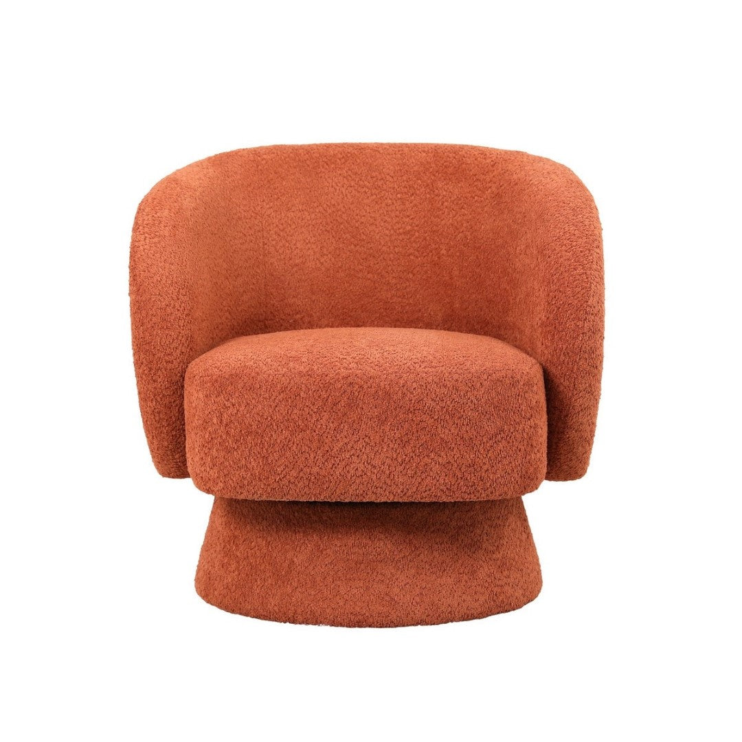 Rust swivel chair with ergonomic design, sturdy base, ideal for offices and living spaces, 78x81x77cm in size.