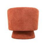 Swivel chair in rust color with ergonomic design, ideal for offices or living spaces, enhancing comfort and style.