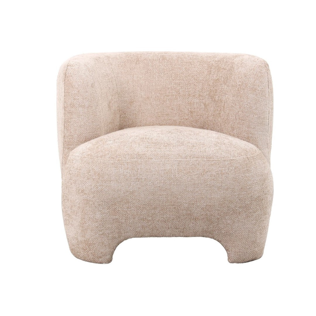 Elle Occasional Chair in natural finish, 81x81x71cm, combines elegant design with plush comfort for versatile home seating.