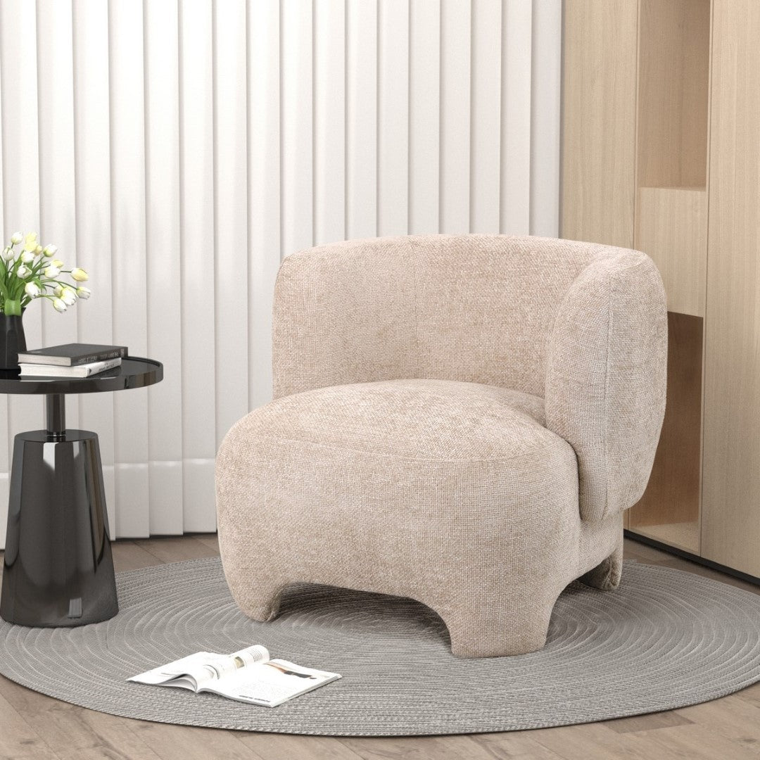 Elle Occasional Chair in natural finish, 81x81x71cm, combines style and comfort, perfect for any room in your home.