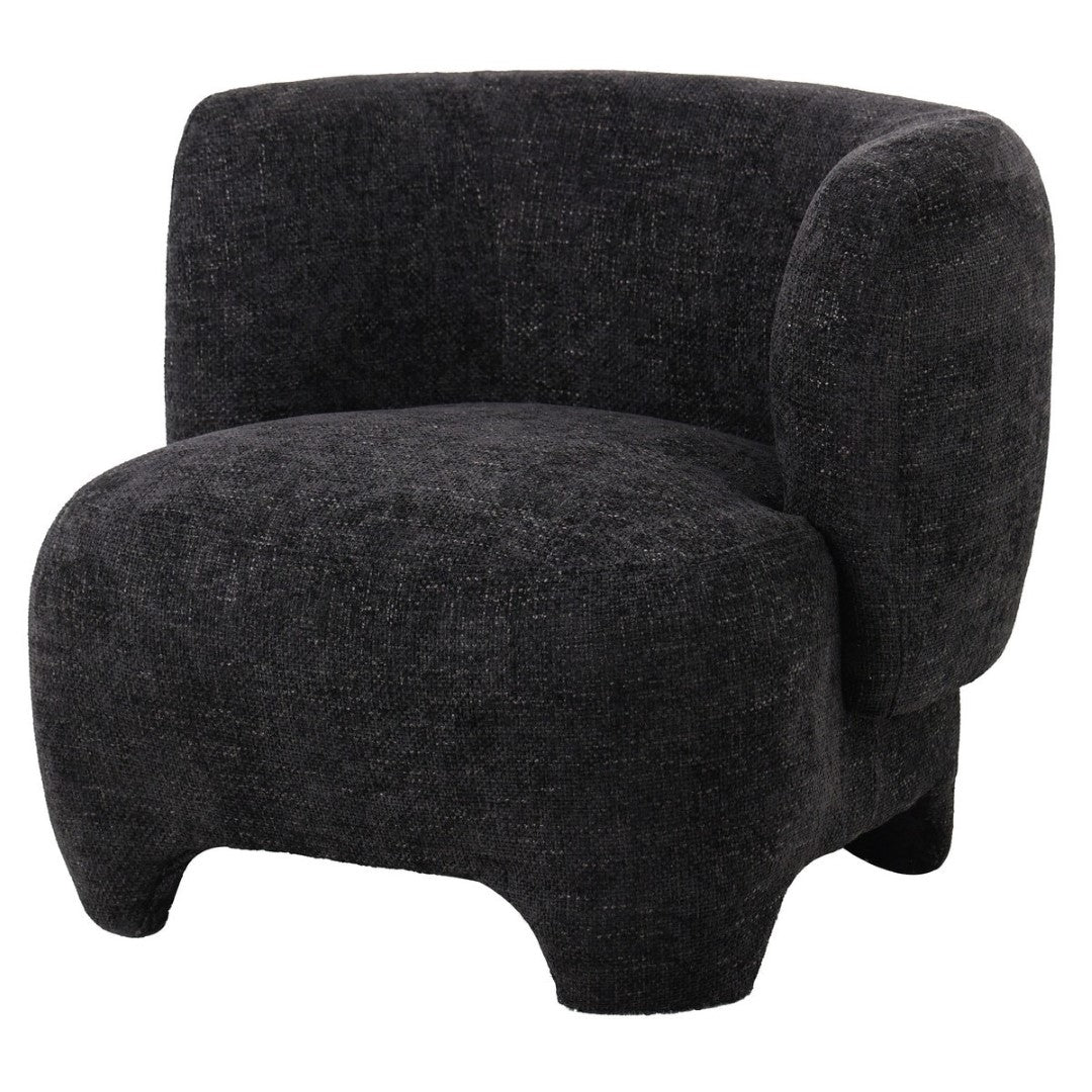 Stylish Elle Charcoal Occasional Chair, 81x81x71cm, offers comfort and elegance for any living space or cozy nook.