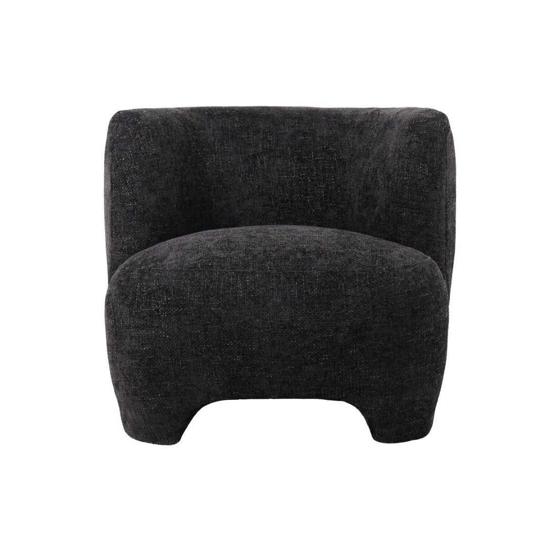 Stylish Elle Charcoal Occasional Chair, 81x81x71cm, featuring comfortable cushioning for versatile home seating.