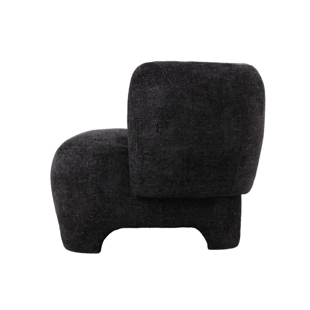 Elegant charcoal occasional chair with comfortable cushioning, perfect for cozy seating in any room.