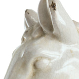 Elegant ceramic horse statue measuring 26.6 x 15.2 x 40.6 cm, perfect for decor and horse enthusiasts.