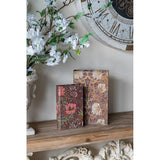 Floral Book Box Set of 2, elegant storage solutions resembling classic books for organizing and decorating your space.