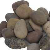 Polished Mixed Pebbles in earthy tones, 1.2-2 inches, perfect for landscaping and decorative projects.