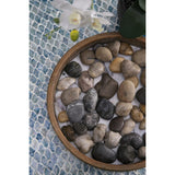 Polished mixed pebbles in assorted earth tones, 1.2-2 inches, ideal for landscaping, decor, and DIY projects (5lbs).