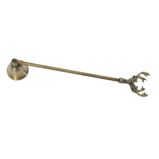 Elegant gold Aluminium Snuffer (26 x 5 x 4.5 cm) for safely extinguishing candles, enhancing decor without mess.