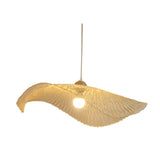 Bamboo pendant light (85x85x14 cm) showcasing a minimalist design for warm, eco-friendly illumination in any space.