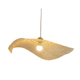 Natural bamboo pendant light, minimalist design, perfect for creating a warm atmosphere in any room.