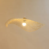 Natural bamboo pendant light with minimalist design, perfect for creating warm, inviting spaces in homes.