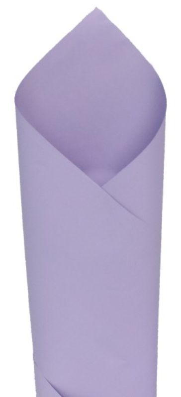 Soft lavender 65mic Euro Wrap roll, perfect for elegant gift wrapping and storage, measuring 60cm x 50m.