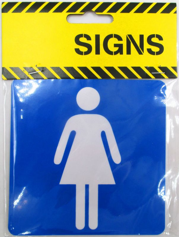 Plastic Sign - Female Toilet Symbol (Set Of 4)