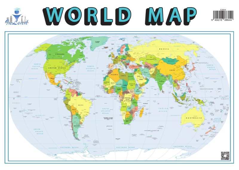 Educational Hanging Wall Chart - World Map 70cm (12 Units)