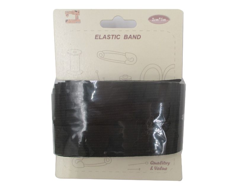 Elastic Band - Black 5m (Set Of 12)