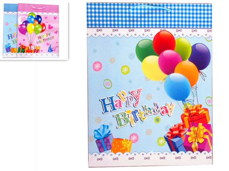 Gift Bag - Happy Birthday 55cm (Set Of 12 Assorted)