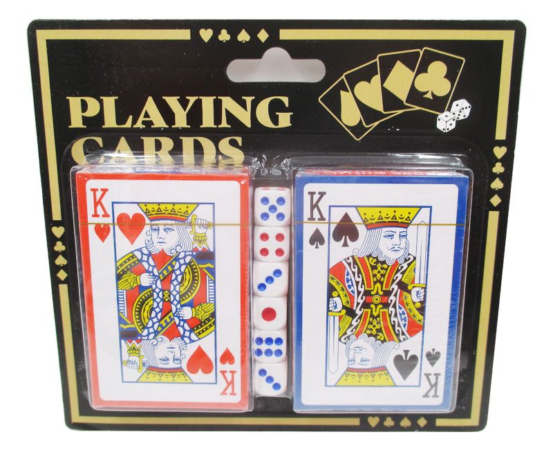 Playing Cards With Dice (Set Of 4)