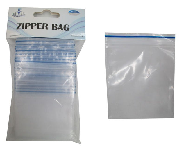 Transparent zipper bags measuring 5 x 7cm, ideal for organizing accessories and small items, sold in packs of 200.