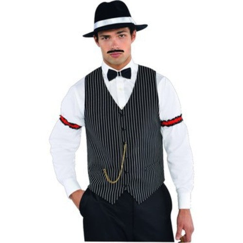 Roaring 20's Gangster Vest Striped Adult Size