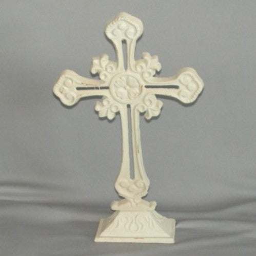 Cross on Base -37cm White