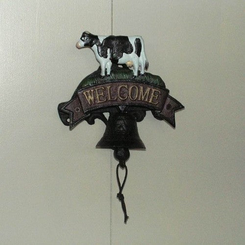 Welcome Door Bell - 22x22cm Cow