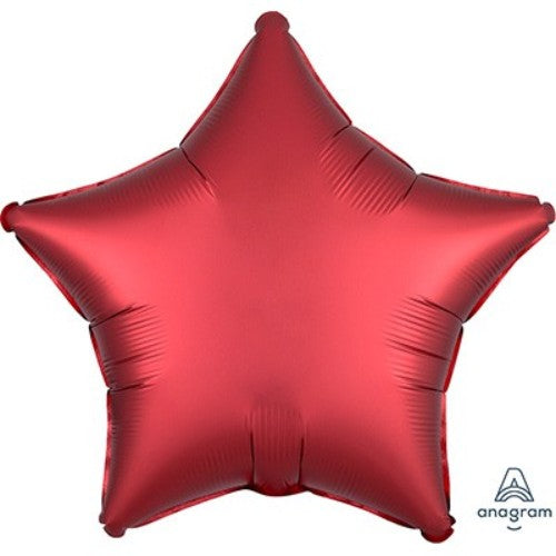 45cm Star Sangria Satin Luxe Foil Balloon