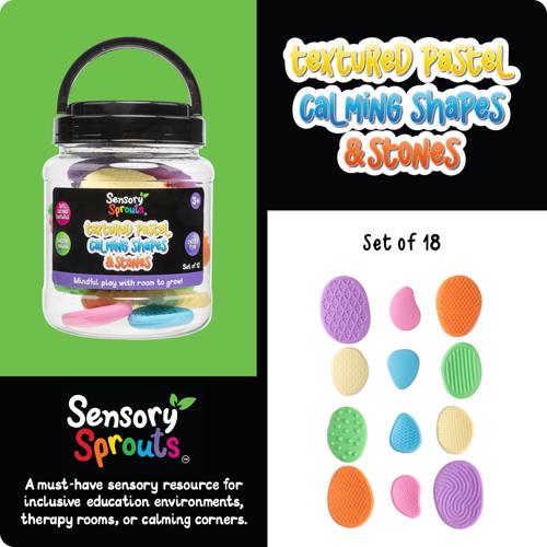 Pastel Textured Sensory Calming Stones Sensory Sprouts Set of 18